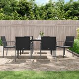  Vrtne stolice s jastucima 6 kom crne 56x59x84 cm od poliratana | shoptok.hr
