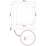  Pravokutni stolni vrh 80 x 40 x 3 cm Pravokutni - Prirodna 80 x 40 x 3 5 cm Živi rub 2 strane | shoptok.hr