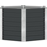  Povišena vrtna gredica antracit 129x129x77 cm pocinčani čelik | shoptok.hr