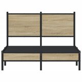 Metalni okvir kreveta bez madraca boja hrasta sonome 120x190 cm | Eponuda.com