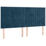  LED uzglavlje tamnoplavo 200x5x118/128 cm od tkanine | shoptok.hr