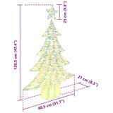  Božićno drvce s 120 LED svjetlima Topla bijela 120,5 cm PET | shoptok.hr