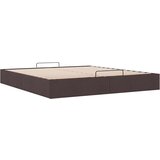 vidaXL Otomanski posteljni okvir brez vzmetnice temno rjava 200x200 cm, (21670747) | Shoptok.si