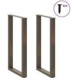  Noge za barski stol U-oblik 2 kom Prirodni čelik 60 x (100-101) cm Čelik - Prirodna 60 x (100-101) cm 2 1 | shoptok.hr