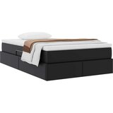  Krevet s madracem i skladištem Crna 120 x 190 cm Lažna koža | shoptok.hr