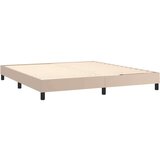  Box spring postelja z vzmetnico kapučino 180x200cm umetno usnje, (20895213) | Shoptok.si