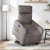 Maison Chic Električni masažni naslanjač - Relax naslanjač s funkcijo vstajanja taupe, (22042507) | Shoptok.si