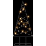  Metalna božićna jelka KUOPIO 60 cm Topla bijela - 60 cm Crna s LED svjetlima | shoptok.hr