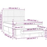  s oprugama i madracem tamnozeleni 140x190 cm baršunasti | shoptok.hr