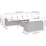  9-dijelni set vrtnih sofa s jastucima poliratan smeđi | shoptok.hr
