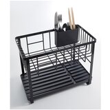 YAMAZAKI Dvoetažan metalni ocjeđivač za posuđe Tower – | shoptok.hr