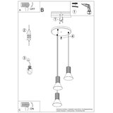 Sollux Plava metalna viseća svjetiljka ø 30 cm Niru – | shoptok.hr