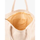 Shelvt Beige and white checkered beach bag | Shoptok.si