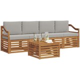  Set vanjskih sofa 5 kom. Prirodna i svijetlo siva | shoptok.hr