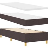  LED Box Spring Postelja Temno rjava 80 x 200 cm blago, (5000126314) | Shoptok.si