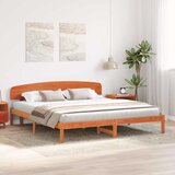  Krevetna konstrukcija s uzglavljem Vosak smeđa 180 x 200 cm | shoptok.hr
