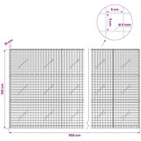  Gabion s 5 mm žicom i mrežom 5x5 cm 950x10x150 cm | shoptok.hr