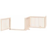  Vrata za pse s vratašcima 8 panela sklopiva 640 cm drvo topole Smeđa 80 x 60 x 2 cm | shoptok.hr