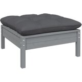 Maison Chic Vrtni stolček - Vrtni stoli za noge z antracitno blazino siva trdna borovina JS954, (21878055) | Shoptok.si