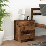  Noćni ormarić s 2 ladice staro drvo 40x36x50 cm | shoptok.hr