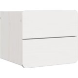 vidaXL Nočna omarica 2 pcs Bela 39 x 34 x 33 cm Masivno borovo leseno | Shoptok.si