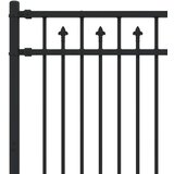  Spike Fence Črna 200 x 150 cm Prašno lakirano jeklo, (5000157915) | Shoptok.si