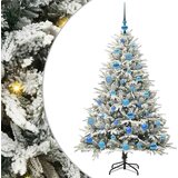 vidaXL Umjetna predsvetljena božićna jelka s kompletom kroglica Zelena, (5000072912) | Shoptok.si