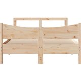  Okvir za krevet s uzglavljem 160 x 200 cm od masivne borovine | shoptok.hr