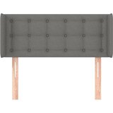  Uzglavlje s ušima tamnosivo 83x16x78/88 cm od tkanine | shoptok.hr