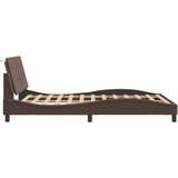 vidaXL Okvir za krevet s uzglavljem smeđi 140x200 cm od umjetne kože | shoptok.hr