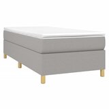  Okvir za krevet s oprugom svjetlosivi 100x200 cm od tkanine | Eponuda.com
