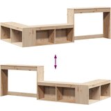  Noćni ormarić s radnim stolom 222x122x75 cm od masivne borovine | shoptok.hr
