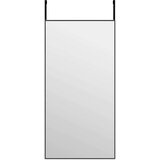  Ogledalo za vrata crno 40 x 80 cm od stakla i aluminija | shoptok.hr