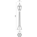  Redo 9608 - Spoljašnja lampa SEVILLA 1xE27/42W/230V IP44 zlatna/patina | Eponuda.com