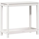 Furnova Miza za sajenje s polico bela 82,5x35x75 cm trdna borovina, (21920153) | Shoptok.si