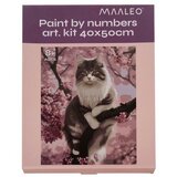 Maaleo slikanje po brojevima mačka, platno na drvenom okviru 40 x 50 cm | shoptok.hr