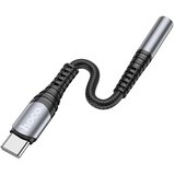 hoco. LS33 AUX priključak 3,5 mm na USB C adapter sivi | shoptok.hr