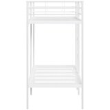 vidaXL Krevet na kat bez madraca bijeli 80x200 cm čelik | shoptok.hr