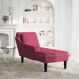  Počivalnik z vzglavnikom in desnim naslonom za roke vinsko rdeč, (21824912) | Shoptok.si