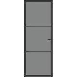  Unutarnja vrata 76 x 201,5 cm crna od ESG stakla i aluminija | shoptok.hr