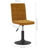 vidaXL Vrtljivi jedilni stoli 6 kosov rjav žamet, (20942098) | Shoptok.si