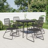  Vrtne stolice 4 kom crne 58 x 59 x 85,5 cm od PVC ratana | shoptok.hr