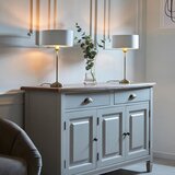  Endon 104054 - Stona lampa HIGHCLERE 1xE14/7W/230V bela/mesing prečnik 25 cm | Eponuda.com