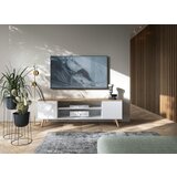 ADRK Sodobna TV omarica PETRA z dvema vratoma - BELA-ZLATO-RJAVA | Shoptok.si
