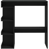 Barski stol sa stalkom za pohranu crni 100x50x101,5 cm drveni | shoptok.hr
