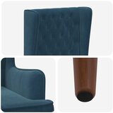  Stolica s visokim naslonom prošivena gumbima Plava Baršun | shoptok.hr