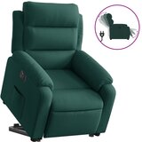 Maison Chic Električni naslanjač - Relax naslanjač s funkcijo vstajanja temno zelen žamet, (22061685) Cene