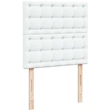 vidaXL Otomanski posteljni okvir z vzmetnicami bel 180x200cm um. usnje, (21610500) | Shoptok.si