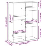  Regal za knjige boja hrasta 100x33x135 cm konstruirano drvo | shoptok.hr