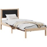  Krevetna konstrukcija Crna 80 x 190 cm Čvrsto borovo drvo | shoptok.hr